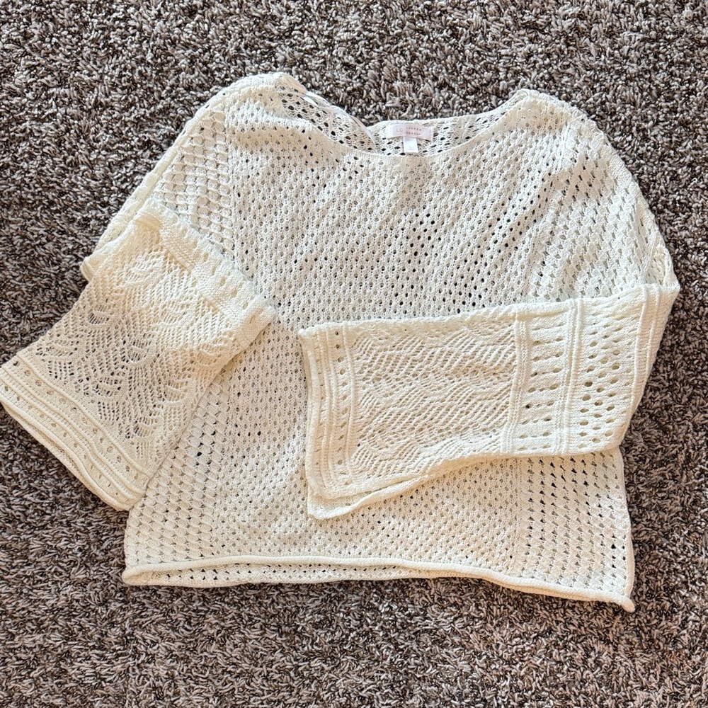 Lauren Conrad Cream Knit Sweater